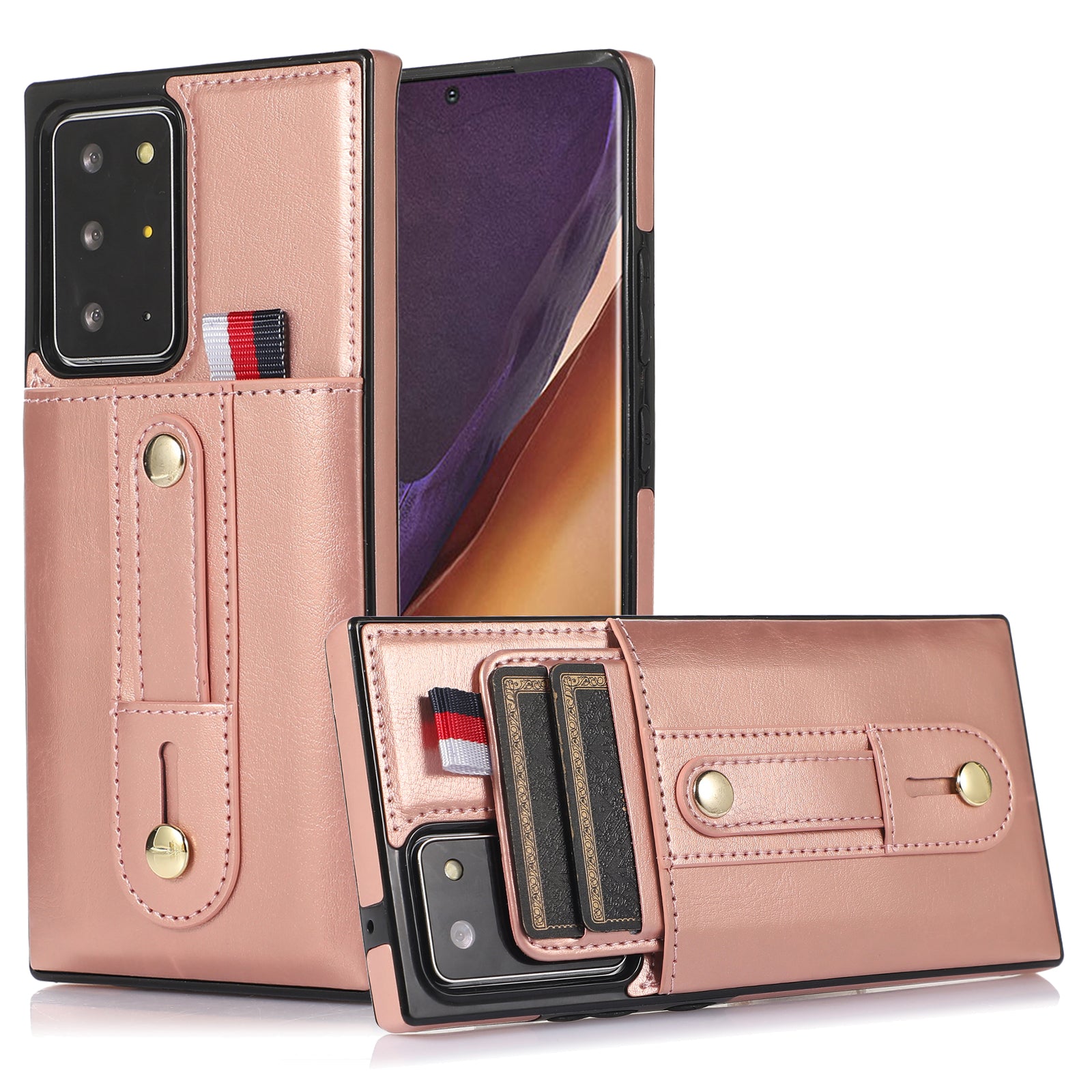 For Samsung Galaxy Note20 Ultra 5G / Note20 Ultra Cell Phone Case Anti-drop Kickstand Cover with Card Holder - Brown For Samsung Galaxy Note20 Ultra 5G / Note20 Ultra Cell Phone Case Anti-drop Kickstand Cover with Card Holder - Brown